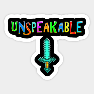 Unspeakable  for Kids Teens Gamer  Unspeakable Sticker